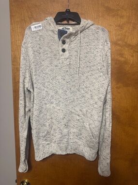 urban pipeline Men's Heather Oatmeal Knit Hoodie Sweater
